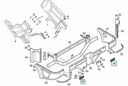 Rear relector Ape Classic + Calessino Diesel