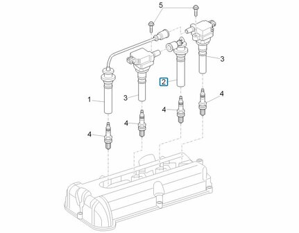 Spark plug cable Porter Multitech 1.3 E5 - cylinder 3