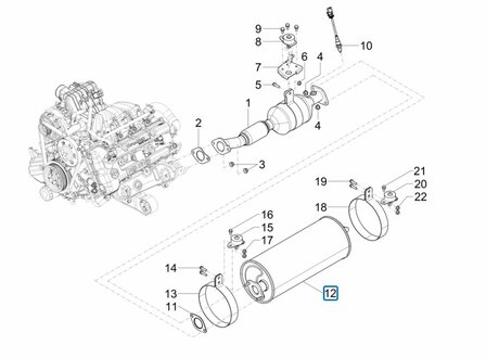 Muffler Porter NP6 1.5 TW - Twin wheel version