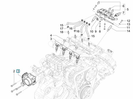 Throttle body complete Porter NP6 1.5