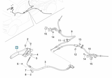 Hand brake lever Porter NP6 1.5