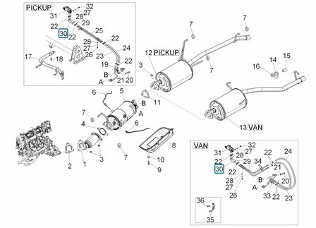 Rubber aansluiting druksensor roetfilter Porter D120 1.2 Diesel