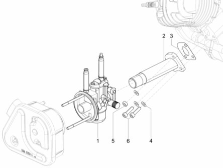 Carburator Ape50 +2018 EU4 -15mm (standard)