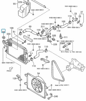 Radiateurdop zonder overdruk Daihatsu / Porter 1.0 + 1.3