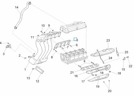 Inlaatspruitstuk pakking Porter Multitech 1.3 E5