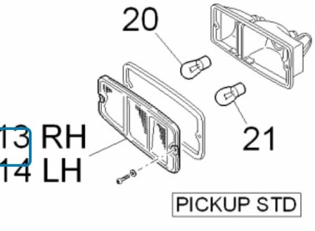 Achterlichtglas Daihatsu / Porter Pick-up - Links
