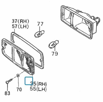 Achterlichtglas Daihatsu / Porter Pick-up  - Rechts