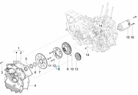 Slipkoppeling starterkrans Calessino 200 EU2 + EU4