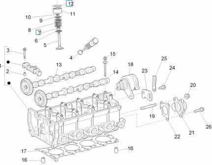 Valve seal cup Porter Multitech 1.3 E5 