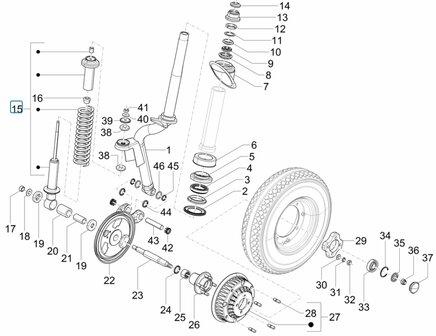 Front shock absorber Calessino 200 EU2 + EU4 