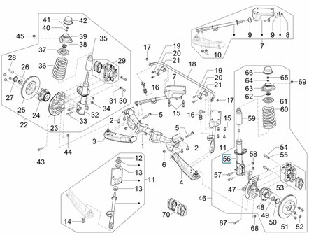 Front shock absorber Porter NP6 1.5 - Left