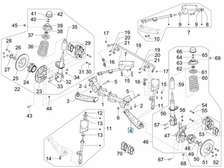 Front wishbone - suspension Porter NP6 1.5 - Left