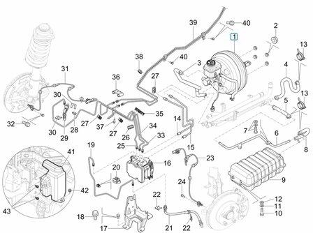 Master brake cylinder complete Porter NP6 1.5