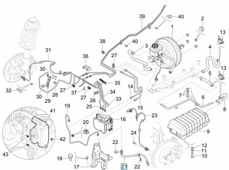 Front brake hose Porter NP6 1.5