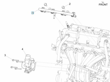 Fuel Injector rail  Porter Multitech 1.3 E6