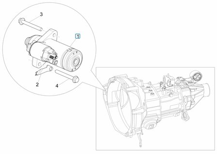 Startmotor Porter Multitech 1.3 E6