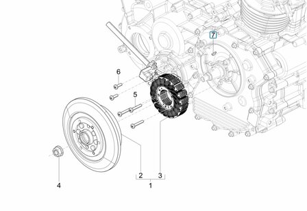 Cranckshaft wedge Ape50 + Calessino 200 + Apecar P501-P601