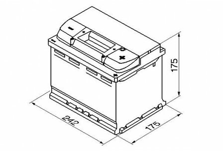 Accu 12V - BOSCH - 60AH - Ape Classic