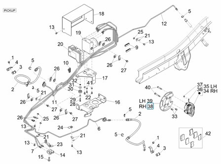 Beschermplaat remschijf  Daihatsu / Porter - Rechts