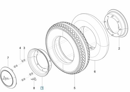 Velg - buitenrand Calessino 200 E2 + E4