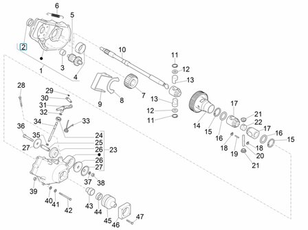 Oil seal Gearbox Ape50