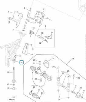 Steering joint to steering housing Daihatsu / Porter