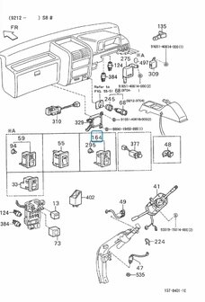 Mistlamp schakelaar Daihatsu / Porter - Achterzijde