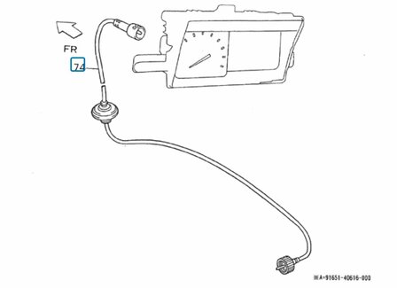 Speedometer cable Daihatsu / Porter 1.3 - Pick-up + VAN