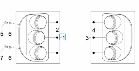 Backlight unit Calessino - Left  (Blue)