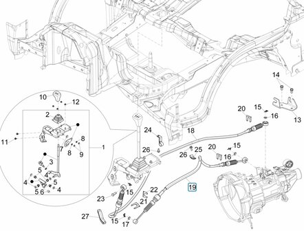 Schakelkabel Porter Multitech 1.3 E6 - Links