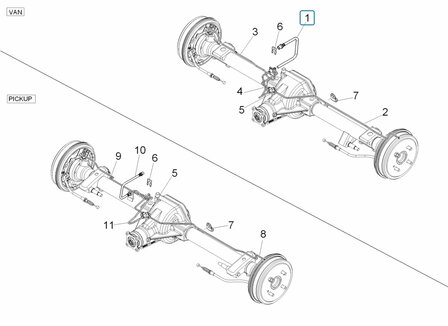 Flexibele remleiding op achteras Daihatsu / Porter - VAN