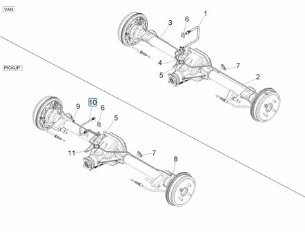 Flexibele remleiding op achteras Daihatsu / Porter - Pick-up