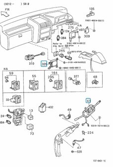 Steering column switch unit Daihatsu / Porter 1.0 + 1.3 + 1.4D