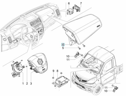 Airbag bijrijder Porter NP6 1.5