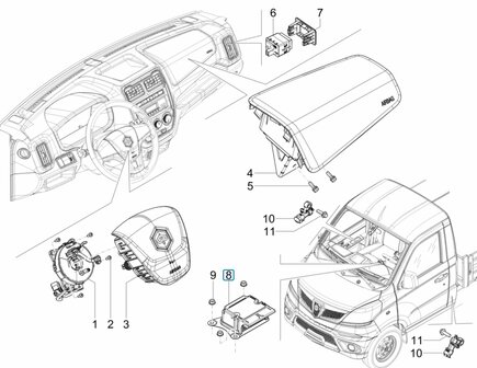 Airbag besturings unit Porter NP6 1.5