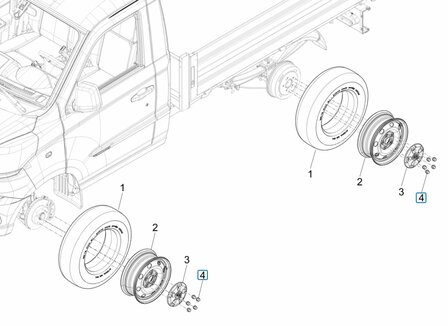 Wheel nut Porter NP6 1.5 - Single wheel version