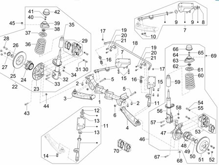 Front wheel hub Porter NP6 1.5 