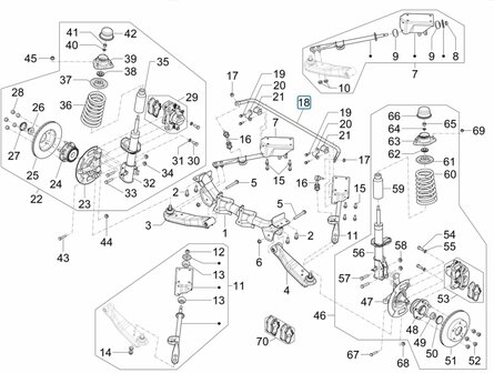 Front suspension stabilizer bar Porter NP6 1.5