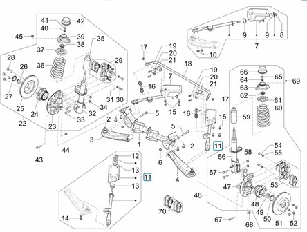 Control arm - tie rod Porter NP6 1.5 - Left