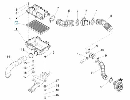 Luchtfilter element Daihatsu / Porter Diesel 1.4 + D120 1.2