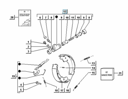 Front wheel brake cylinder ApeTM - imitation