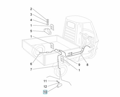 Rear wheel brake cilinder Ape50 