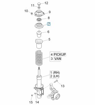 Front spring suspension plate Daihatsu / Porter