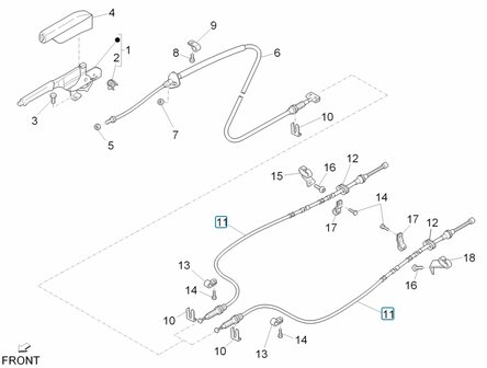 Handremkabel 2e deel Daihatsu / Porter Maxxi