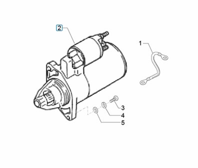 Starter motor Ape Classic 400 Diesel EU4