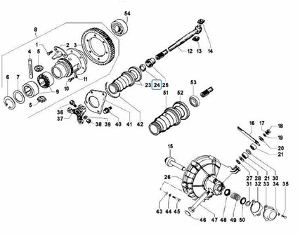 Keerring Achteras Calessino + Ape Classic + ApeTM + Vespacar P2 Diesel - AKTIE