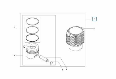 Cylinder and piston kit Ape Classic 400 E4