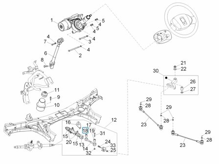 Steering rod - bushing Daihatsu / Porter - 14mms.