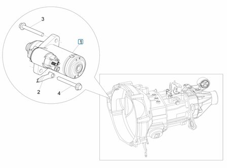 Starter motor Porter Multitech 1.3 E6 - imitation