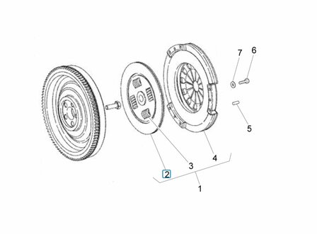 Koppelingsplaat Piaggio Quargo